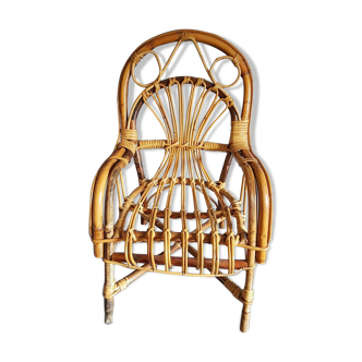 Vintage rattan armchair