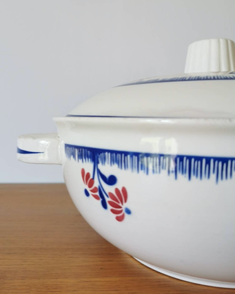Badonviller vintage earthenware soup