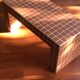 Table basse en carreaux de céramique