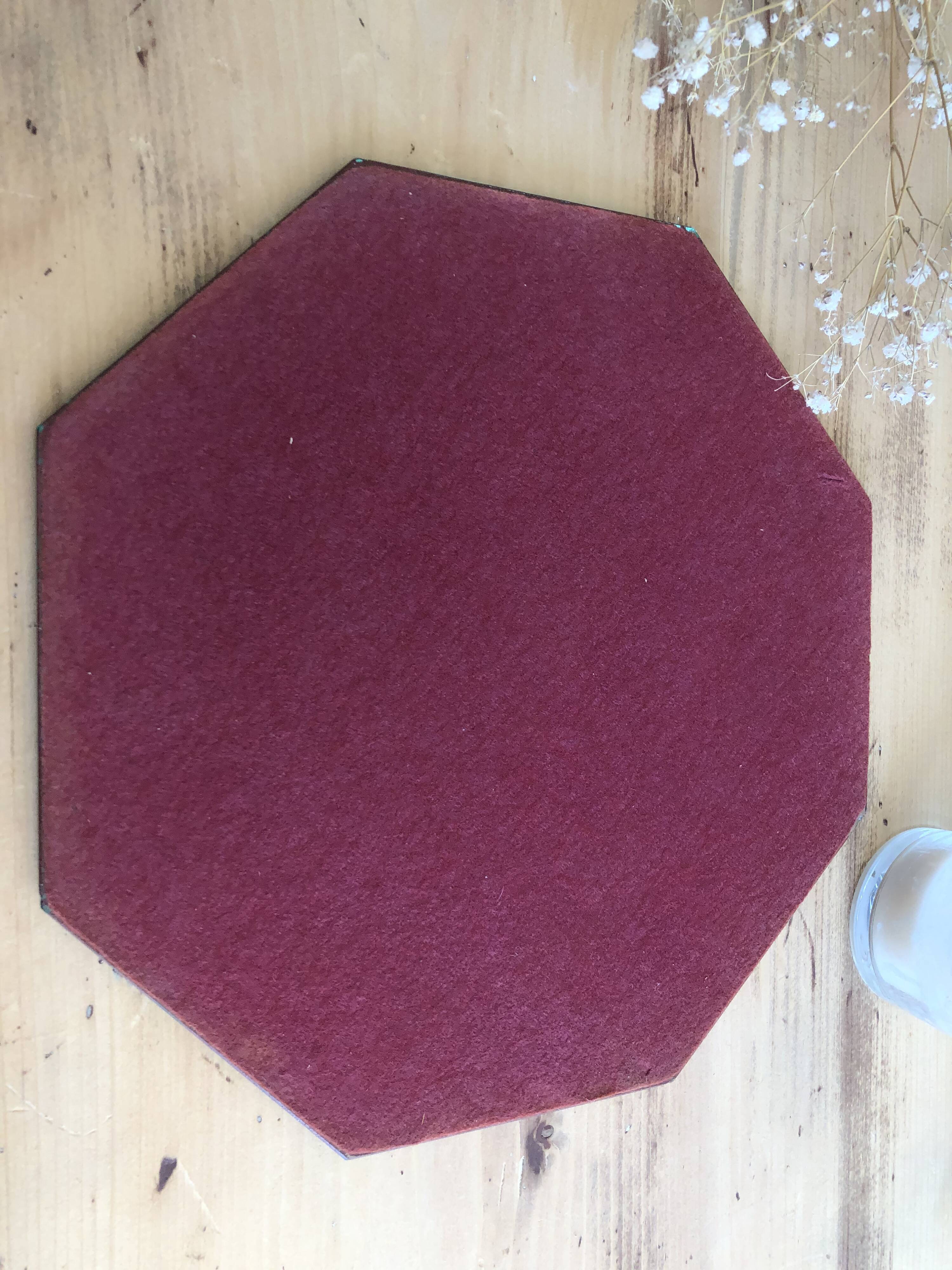 Octagonal bevelled mirror - 27 x 27 cm