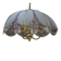 Suspension/lustre verre et laiton des années 80