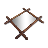 Miroir en bois style bambou