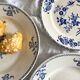 Assiettes à dessert Boch La Louvière Grand bouquet