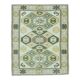 1970s vintage Turkish Oushak handmade wool cotton green area rug 164x207