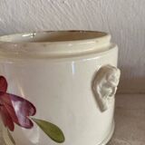 Hand-painted Sarreguemines pot