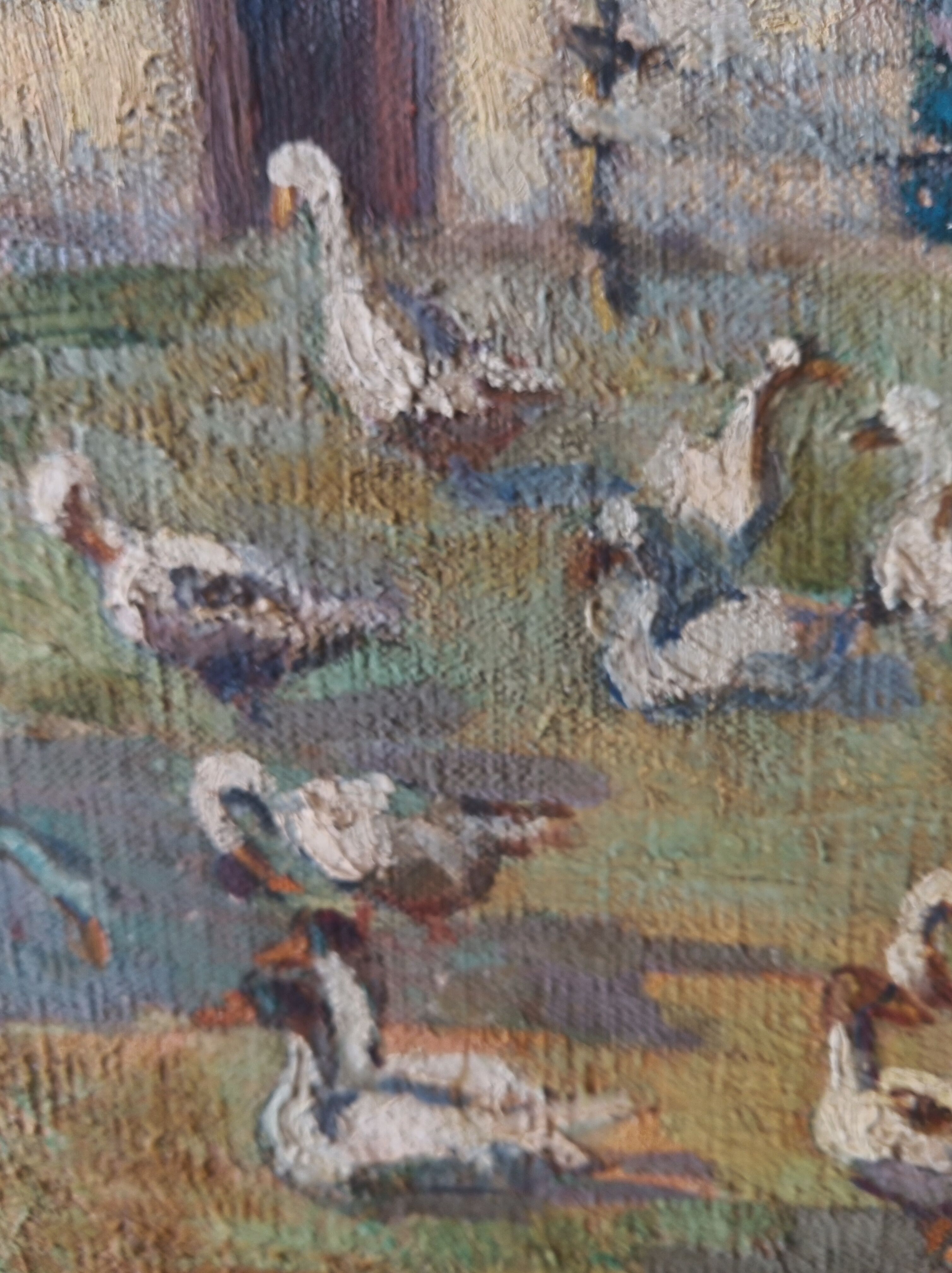 Table "farmyard" by Bourgain circa 1900