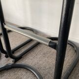 Series of 6 tubular and leatherette stools, 70s- 80s