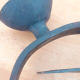 Duo of vintage brutalist candlesticks