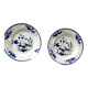 2 deep plates Tournai porcelain 20th century