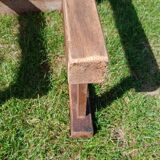 Small antique workbench in solid oak