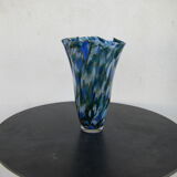 Multicolored Scandinavian vase. Sea Glasbruk Sweden.