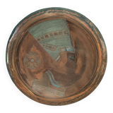 20th century Egyptian tea tray in richly engraved copper or brass