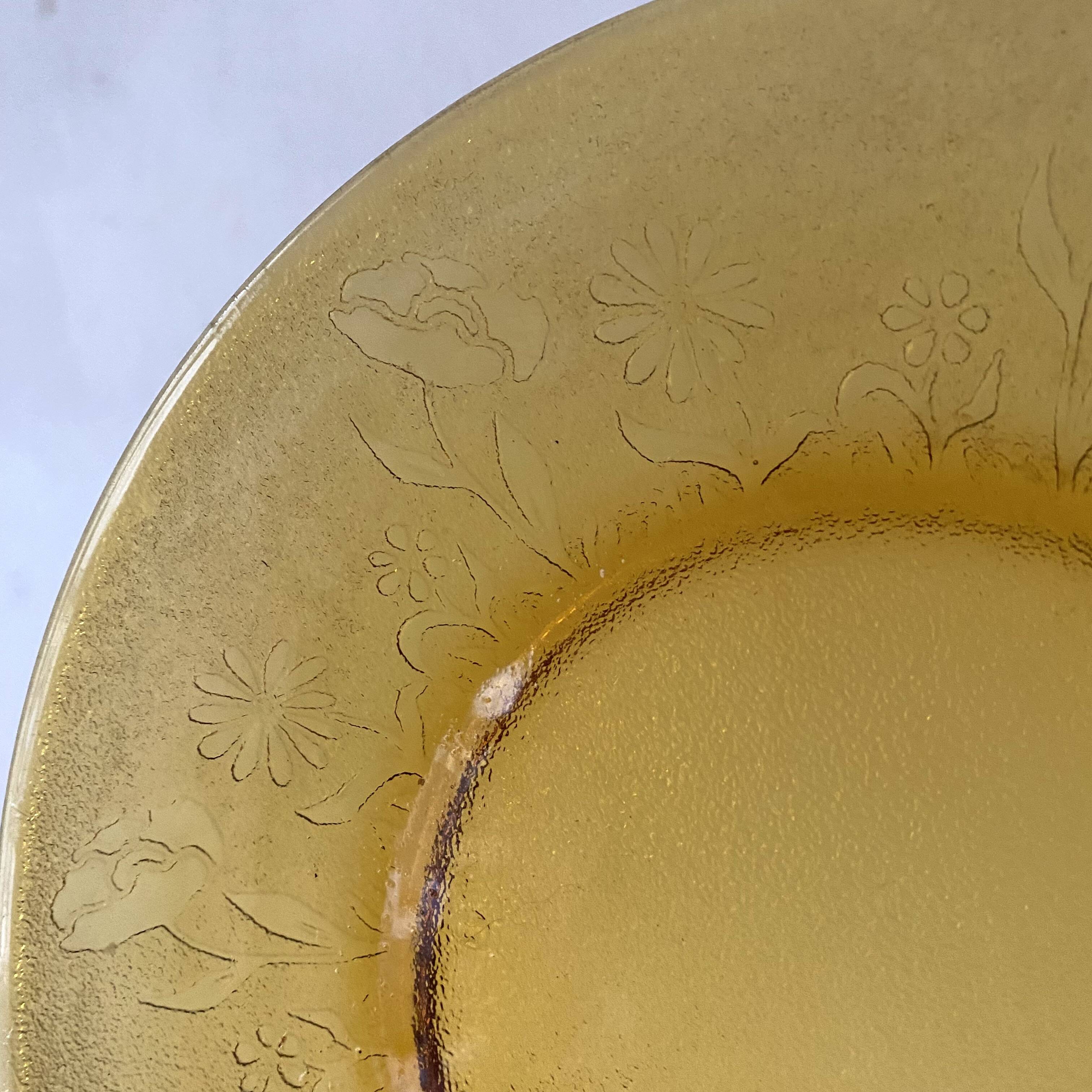 Amber GLASS PLATES 70s