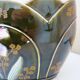 Planter, art nouveau, iris, enameled ceramic, signed Gustave De Bruyn, Fives-Lille