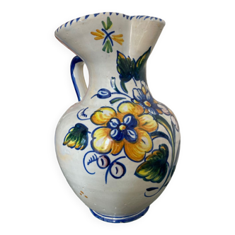 Ceramic pitcher floral decoration