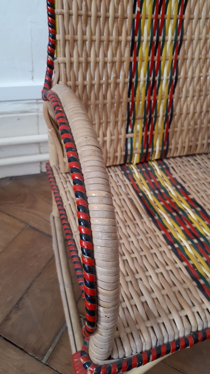 Rattan armchair for children