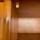 Chene and rattan cabinet