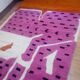 Tapis style Azilal violet - tapis coloré - tapis marocain fait main - 286x210 cm