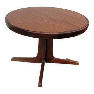 Table vintage style scandinave avec 2 rallonges en teck, 1960s