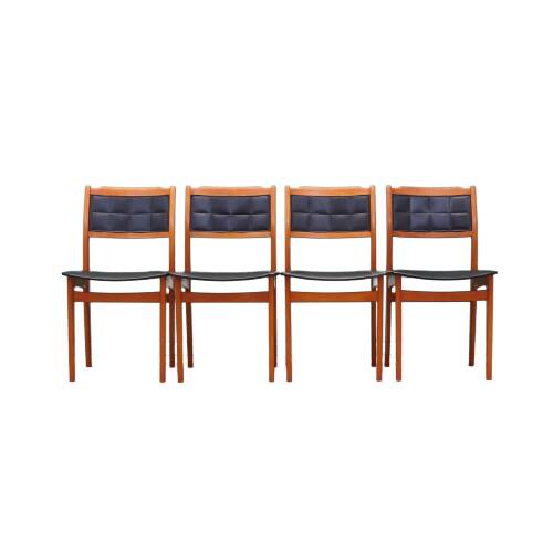 Set of four beech chairs, Danish design, 1970s, production: Denmark