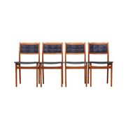Ensemble de quatre chaises en hêtre, design danois, années 1970, production : Danemark
