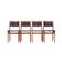 Set of four beech chairs, Danish design, 1970s, production: Denmark