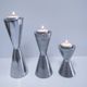 3 bougeoirs "diabolo" en aluminium, 1990