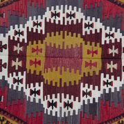 Antique turkish rug handwoven wool rug 140 x 390 cm