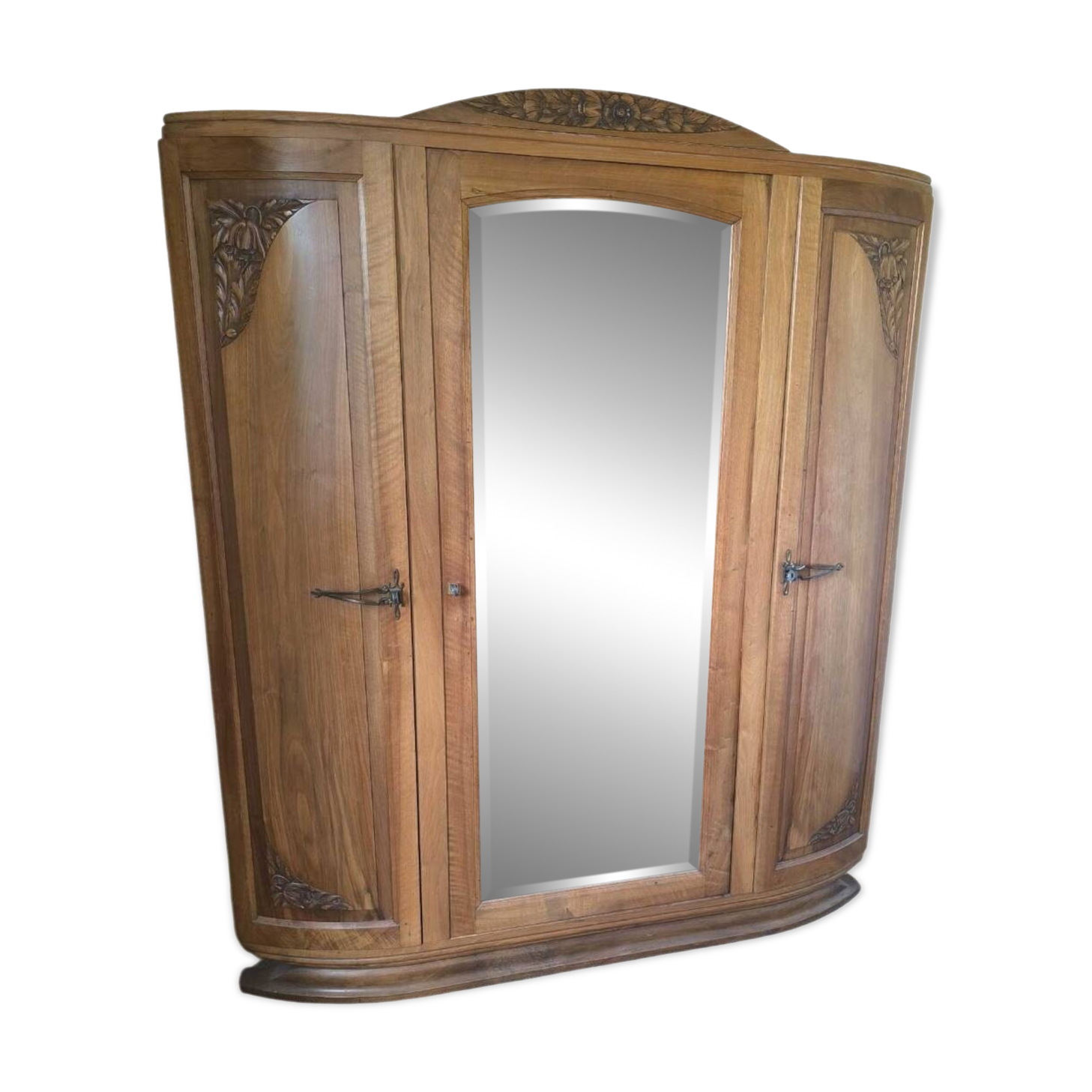 Art Deco wardrobe with mercury mirror