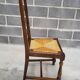 1 set of 6 solid wood chairs with straw seats – Rustic style