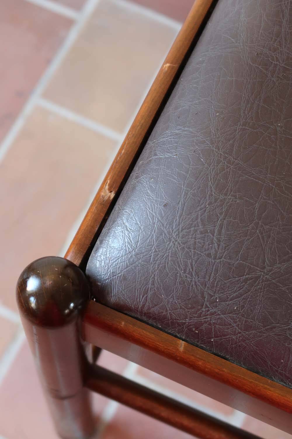 4 brutalist skai chairs (3 lots available)