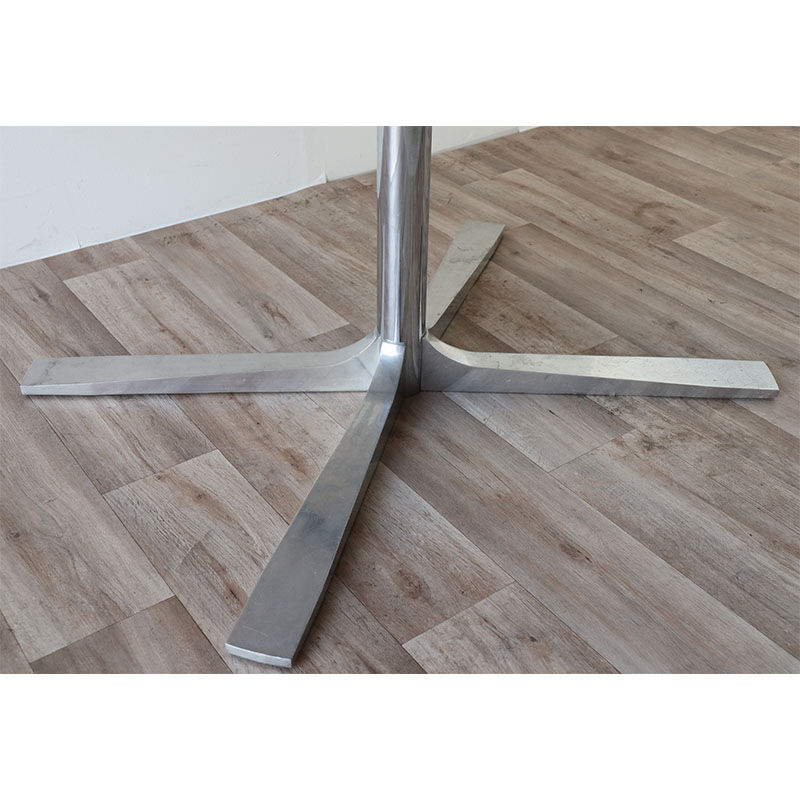Roche Bobois oval table in marble and aluminum 1970