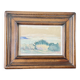 Paysage provençal aquarelle cadre en bois massif 1938