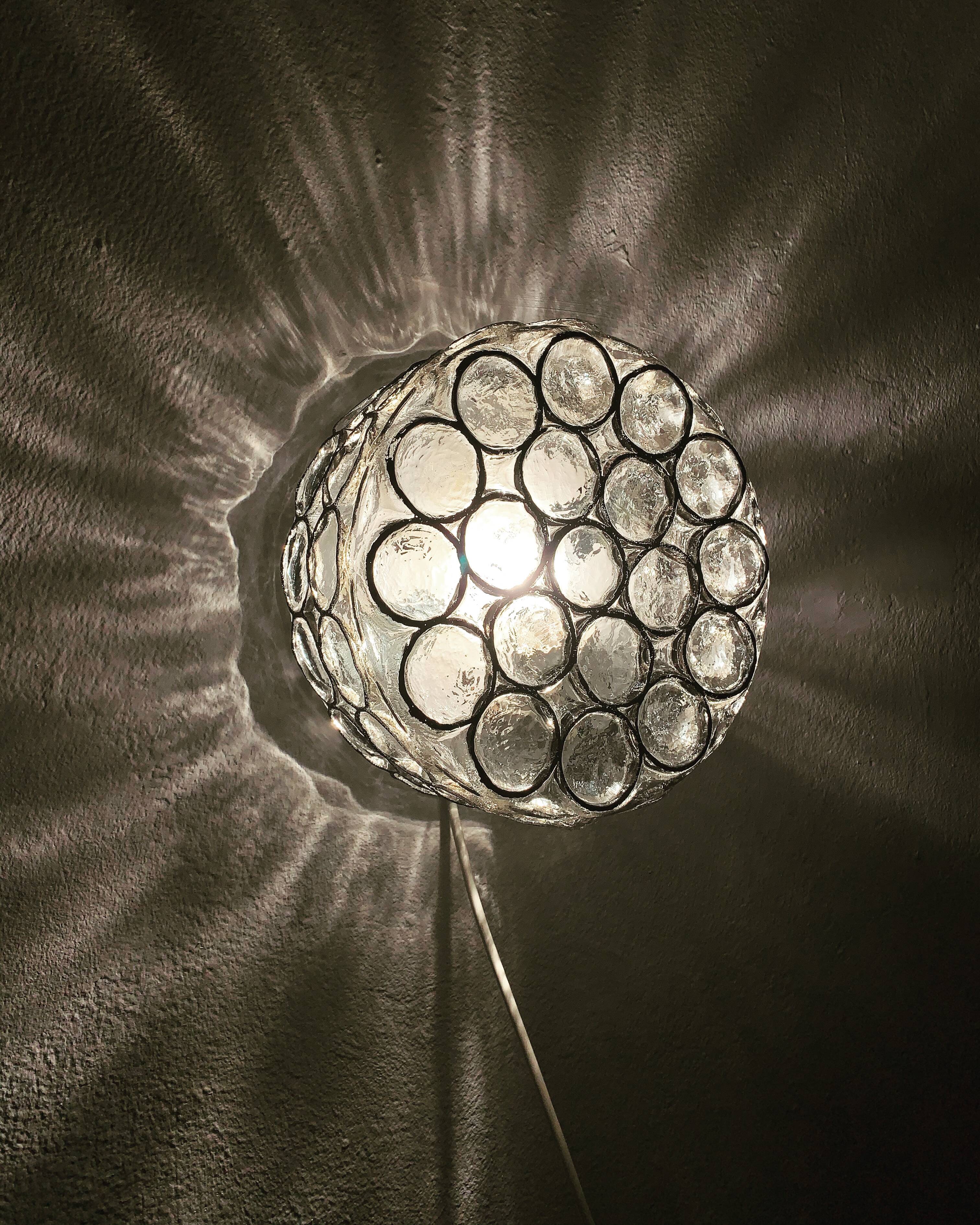 Iiron ring design wall or ceiling lamp by Limburg