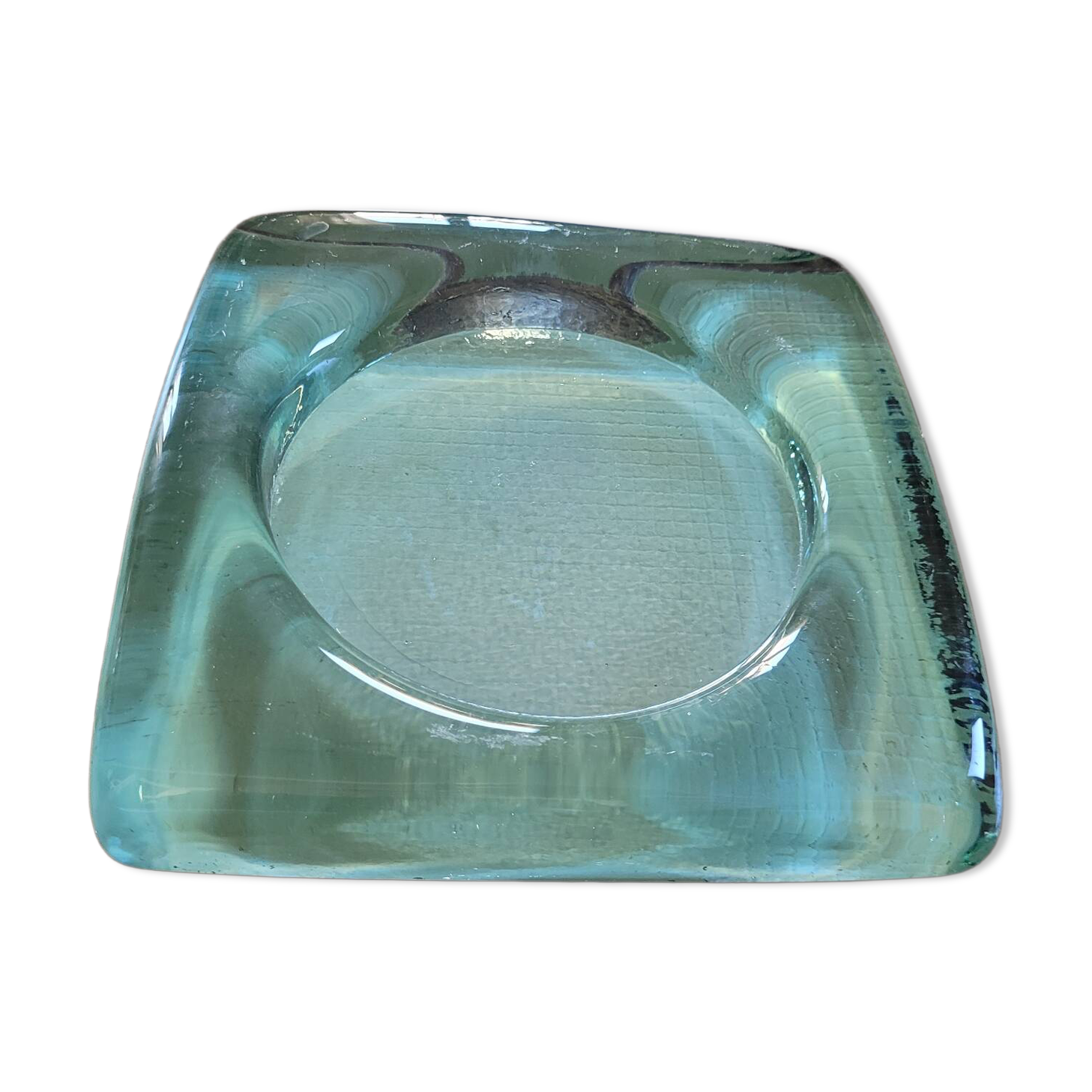 Vide poche brutaliste en pavé de verre de la Rochère - circa 1970
