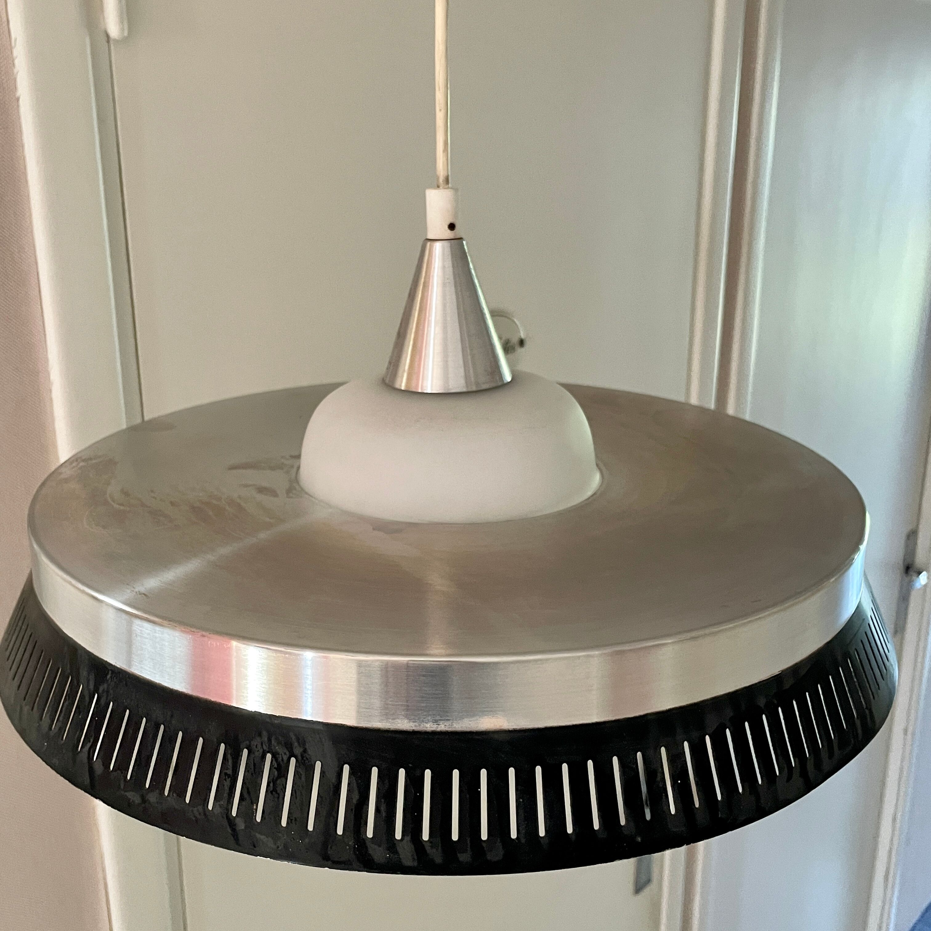 Scandinavian Fog & Murop pendant lamp in glass and perforated metal