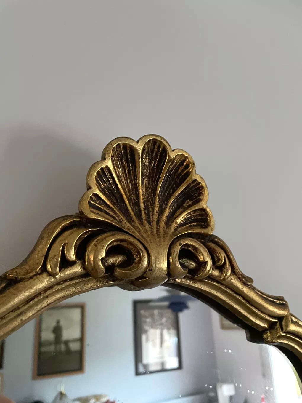 Vintage golden mirror