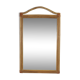 Rattan mirror and leather 100x60