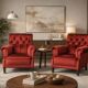 Vintage Pair of Upholstered Armchairs — First Half of the 20th Century