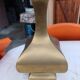 Bronze lamp and dark brown fabric shade