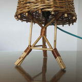 Rattan lamp 1950 1960