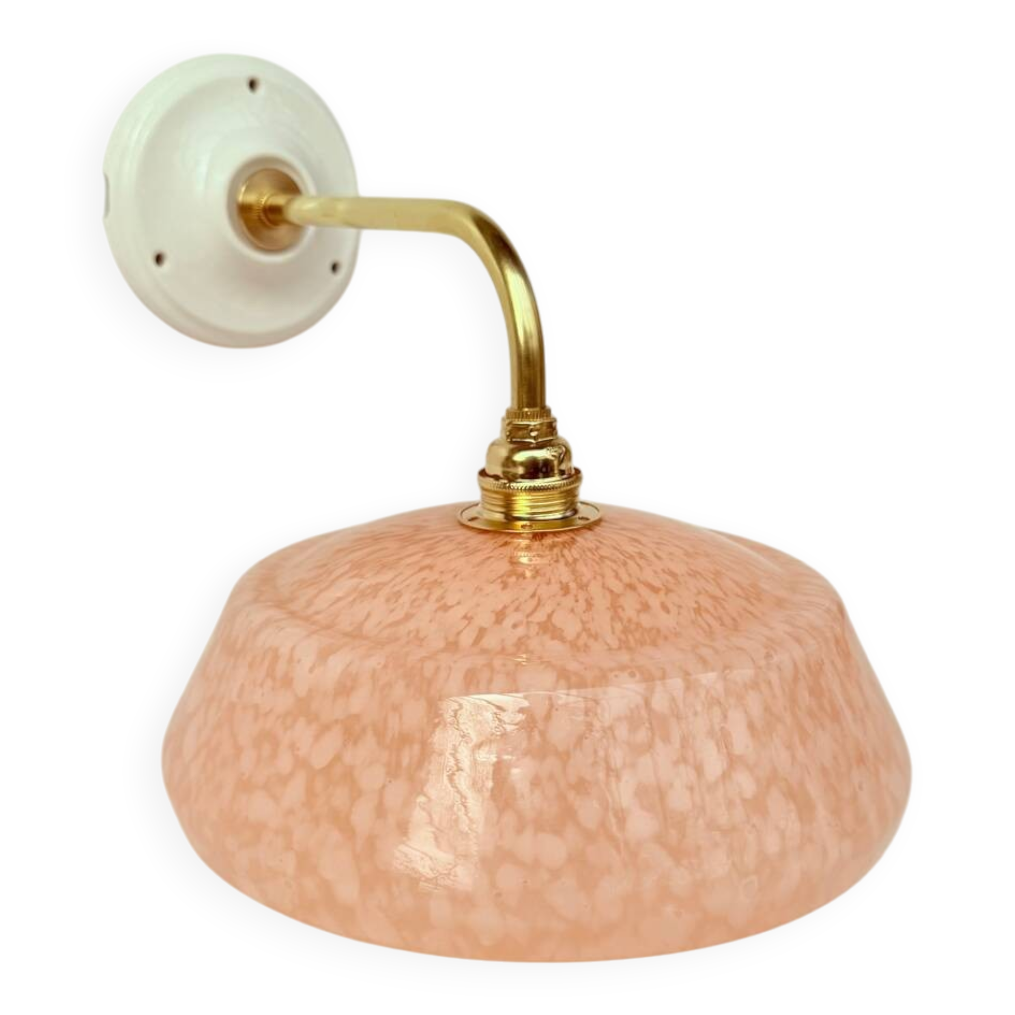 Appliques verre de Clichy moucheté