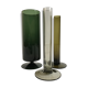 Lot de 3 vases en verre vert