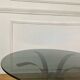 Round smoked glass coffee table from the 70s