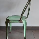Tolix Multipl's chair by Joseph Mathieu, early model circa 1930,