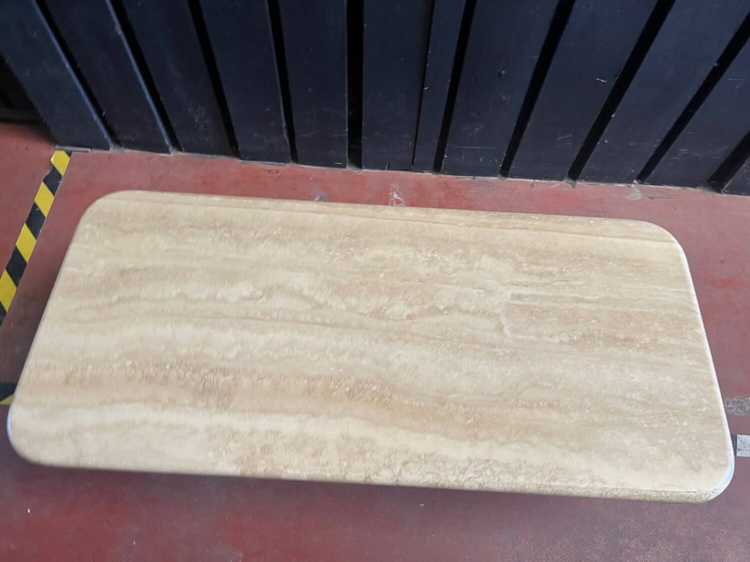 Travertine coffee table