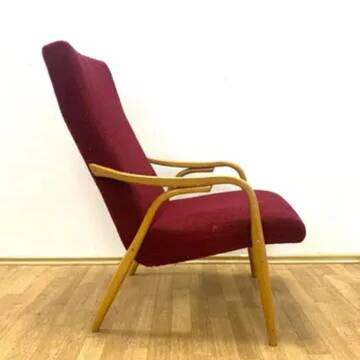 Retro TON armchairs by Antonín Šuman, bentwood, 1960s