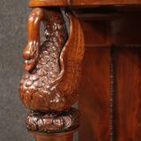 Majestueuse console époque Empire aux cygnes en acajou vers 1800-1820