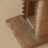 African Ashanti monoxyl stool in solid wood circa 1950