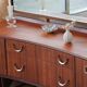 Coiffeuse vintage mid-century en teck (Meredew)